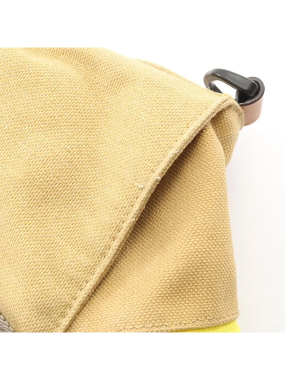 Loewe Tote Bag Eye Nature Eln 2-Way Beige Yellow Gray Canvas Leather